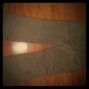 Tan/brown gold dress pants for work. Wider leg.